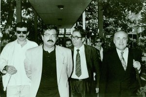 Nella foto da destra: Peter Arnett (Cnn), Sergio Trasatti (L'Osservatore Romano), Giancarlo Riccio (Il Messaggero), Andrea Piersanti (Ente dello Spettacolo)